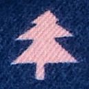 Holiday Flannel Pajama Set in Multi Trees on Navy Blue - swatch