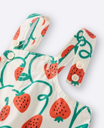 Baby Twill Overalls in Strawberry Season - main