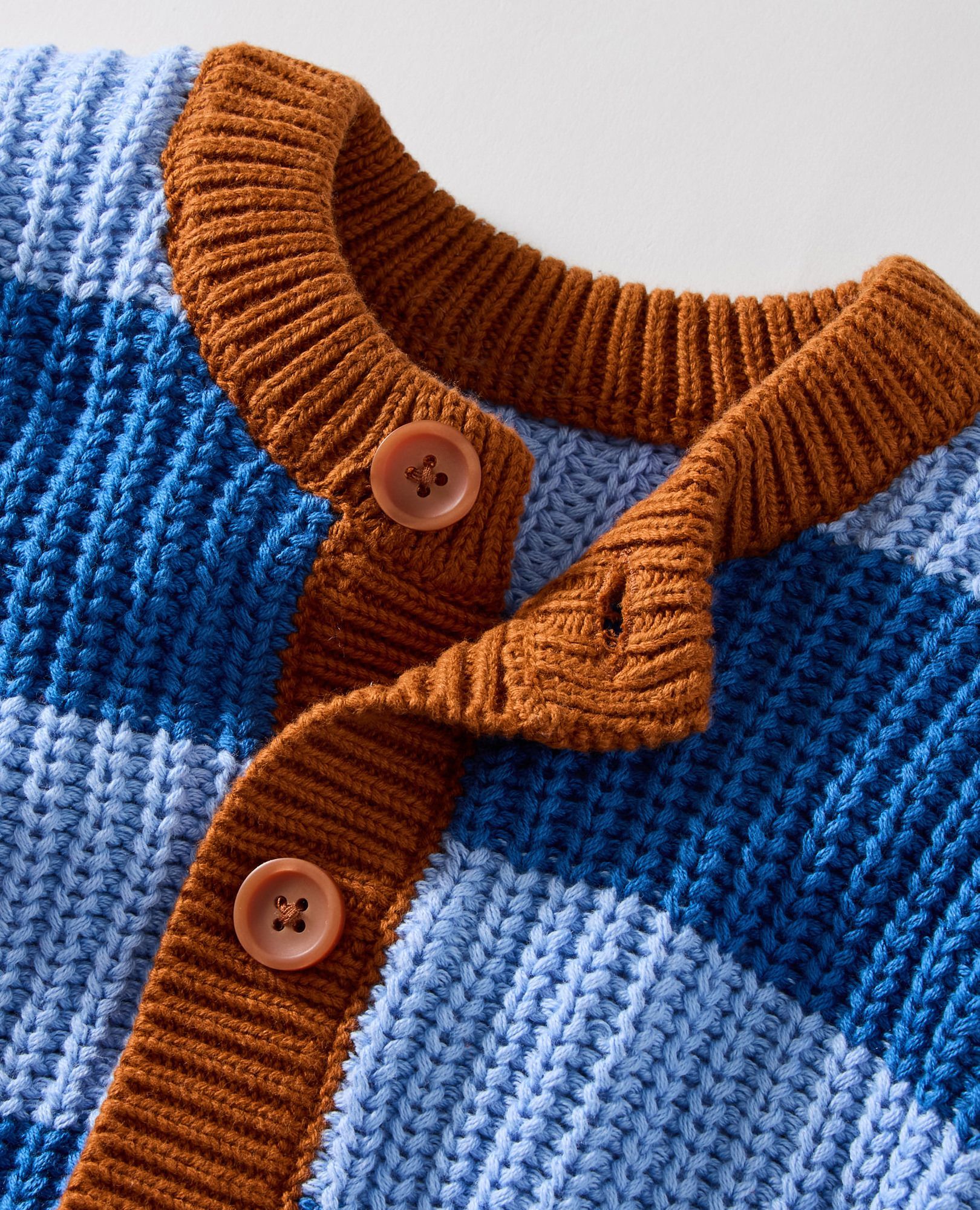 Striped Cardigan in Shadow Blue/Serenity/Glazed Ginger - main