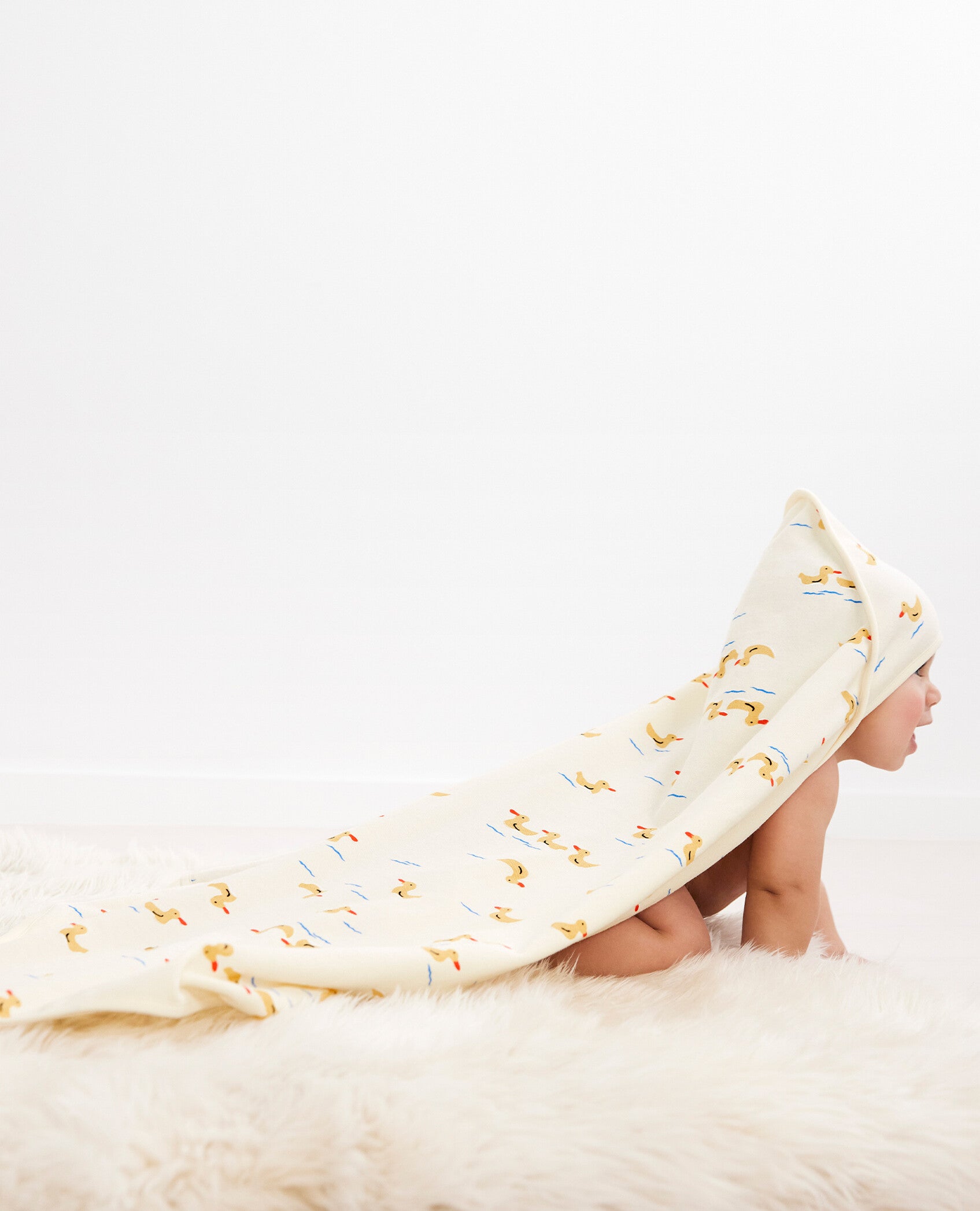 Baby Hooded Towel In Cotton Terry Hanna Andersson