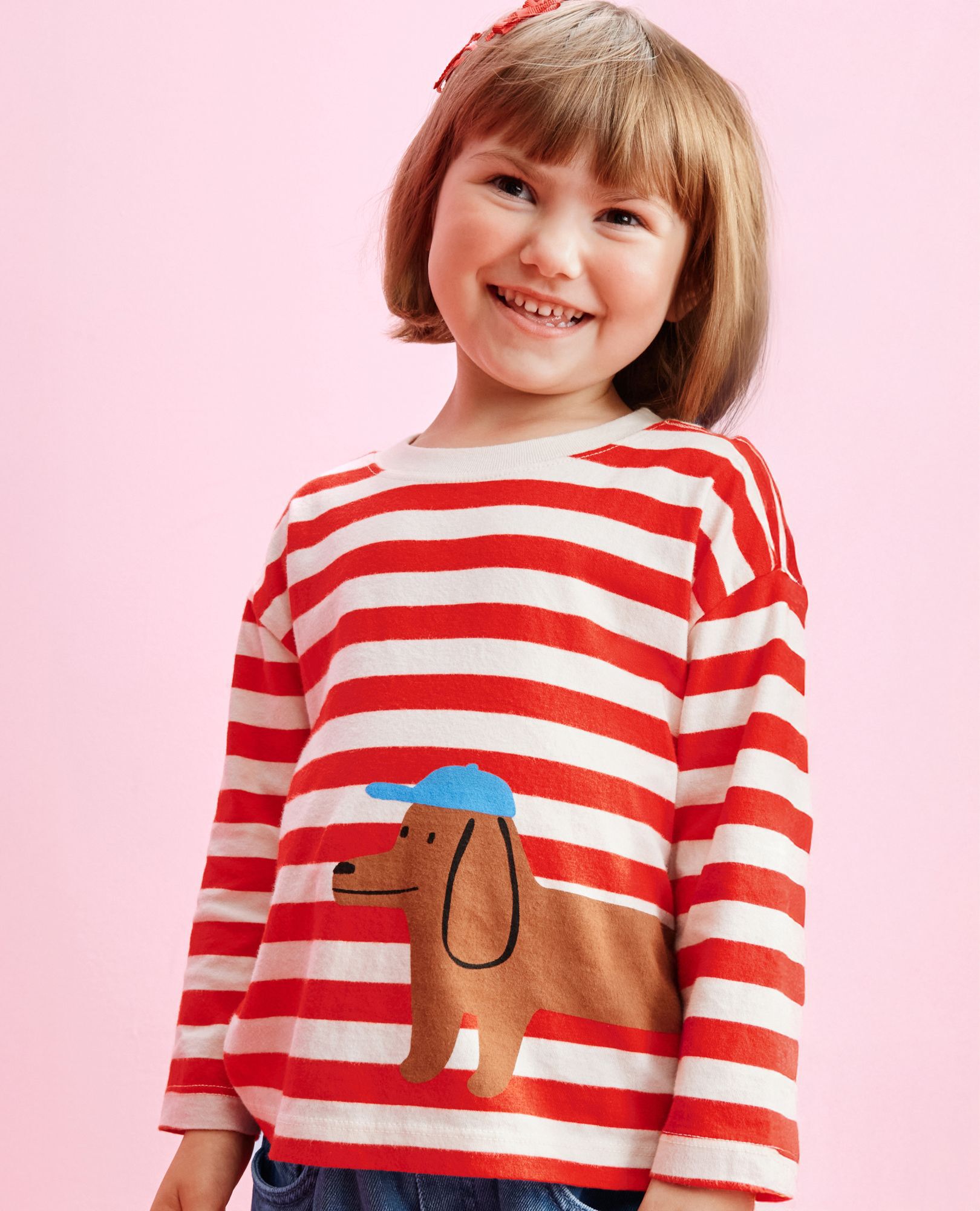 Long Sleeve Relaxed Fit Graphic T-Shirt in Footlong Dachshund - main