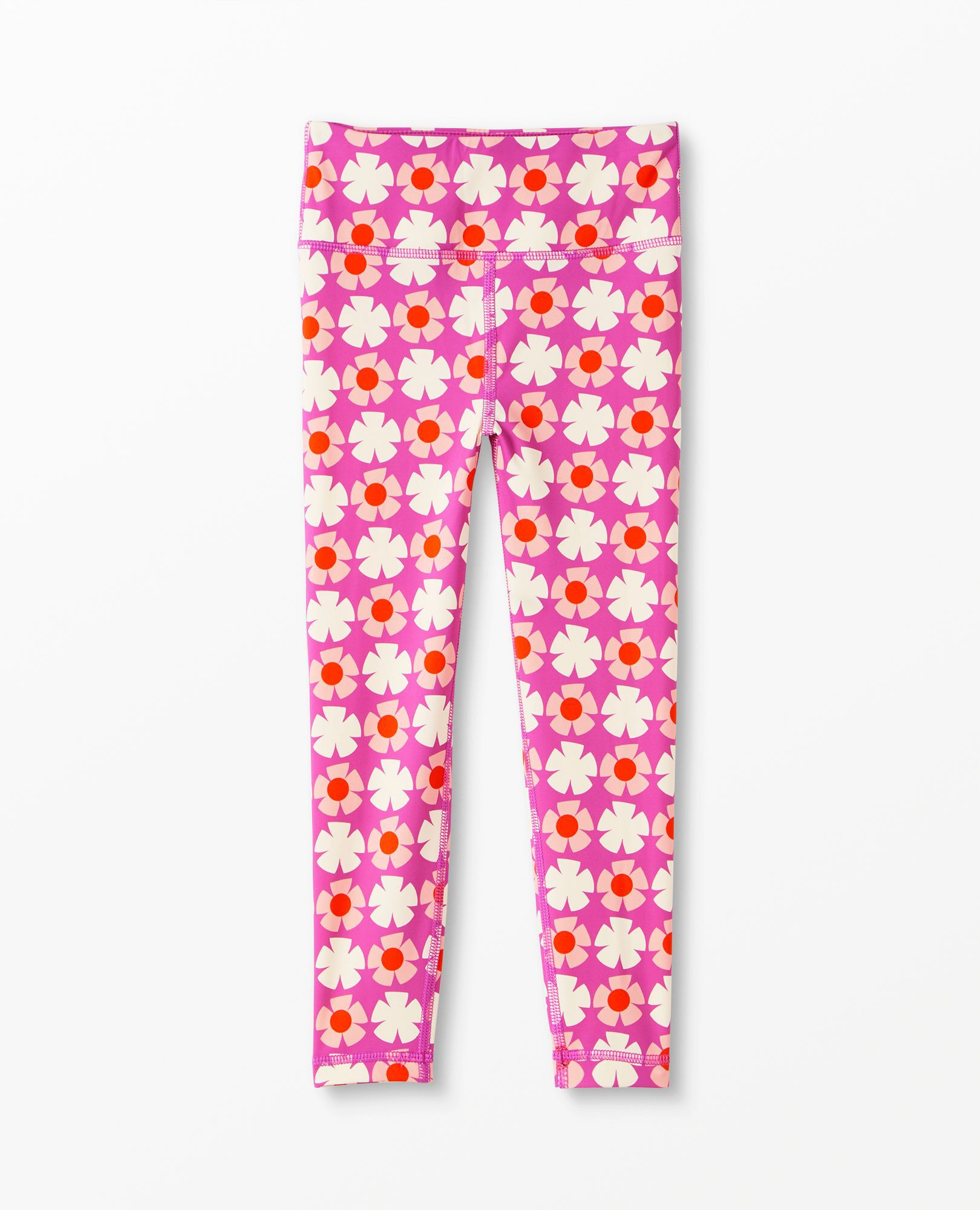 Kid Girl Floral Print Elasticized Leggings