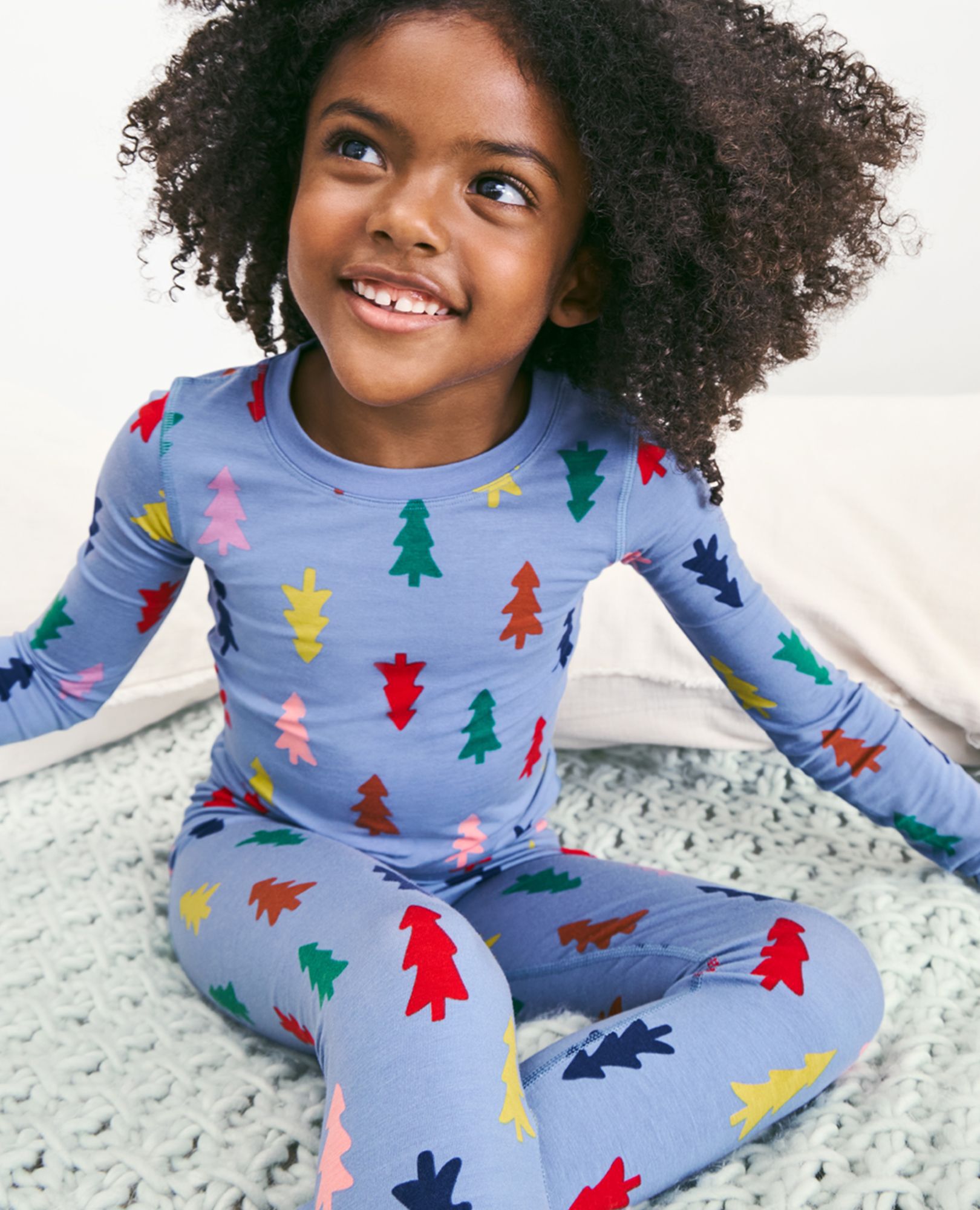 Kids Holiday Long John Pajama Set in HannaSoft