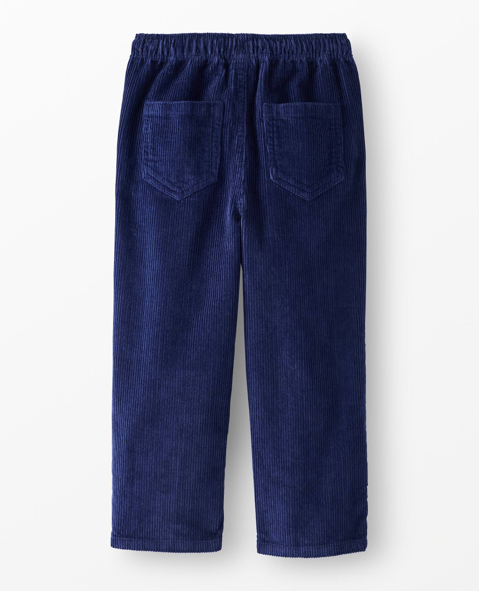 Corduroy Pull-On Pants in Navy Blue - main