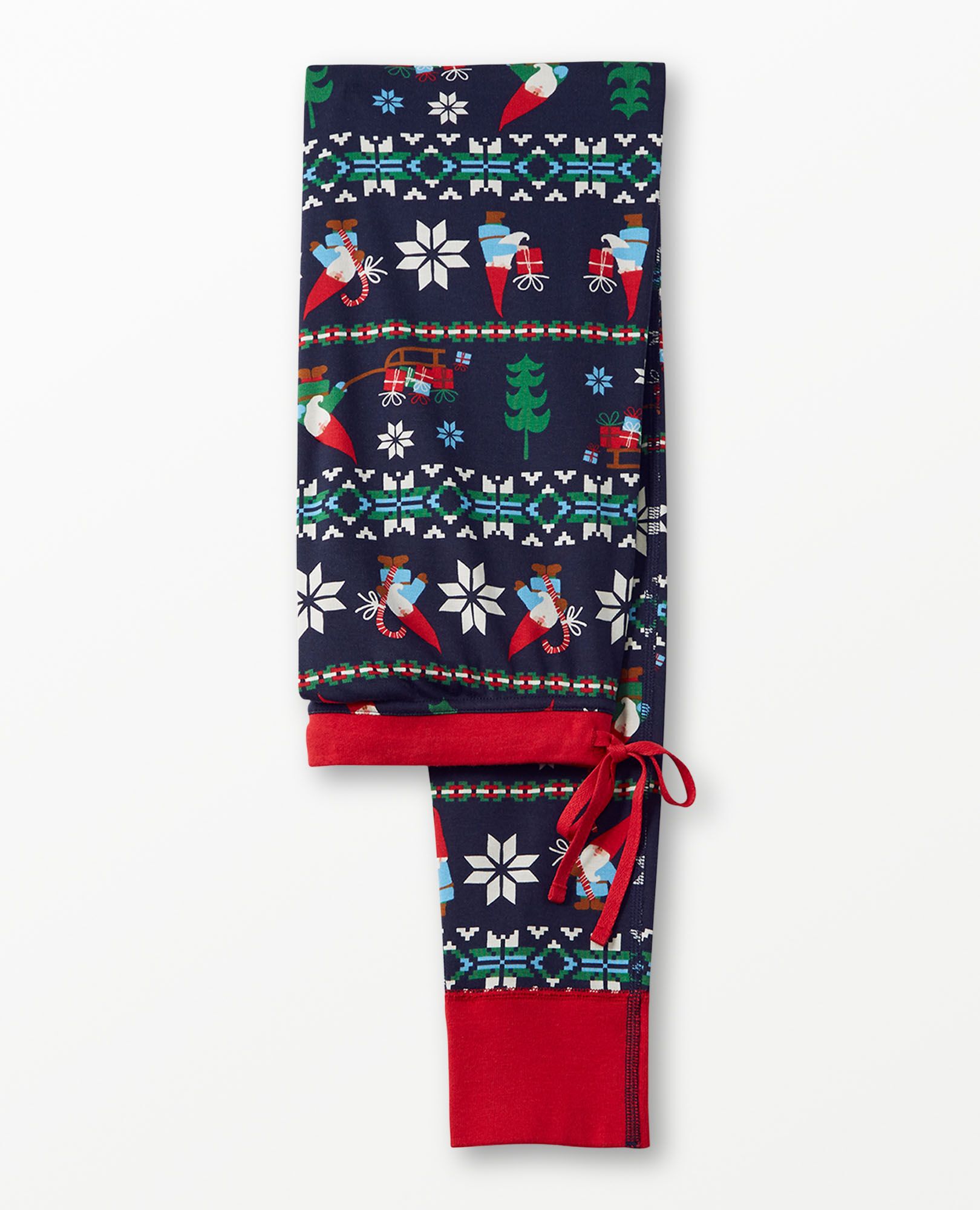 Women s Gnome Sweet Holiday Long John Pajama Pants in 100 Cotton Size Adult M by Hanna Andersson Family Matching Pajamas