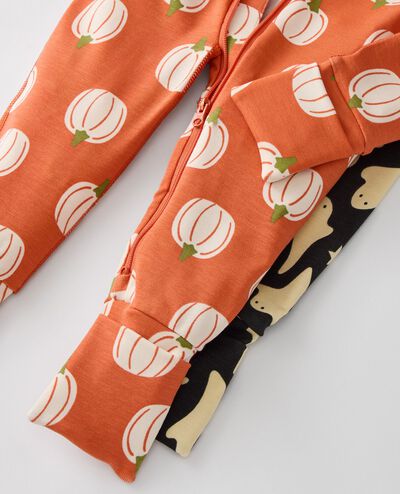 Halloween HannaSoft™ Stretch Sleeper in Perfect Pumpkins on Orange - main