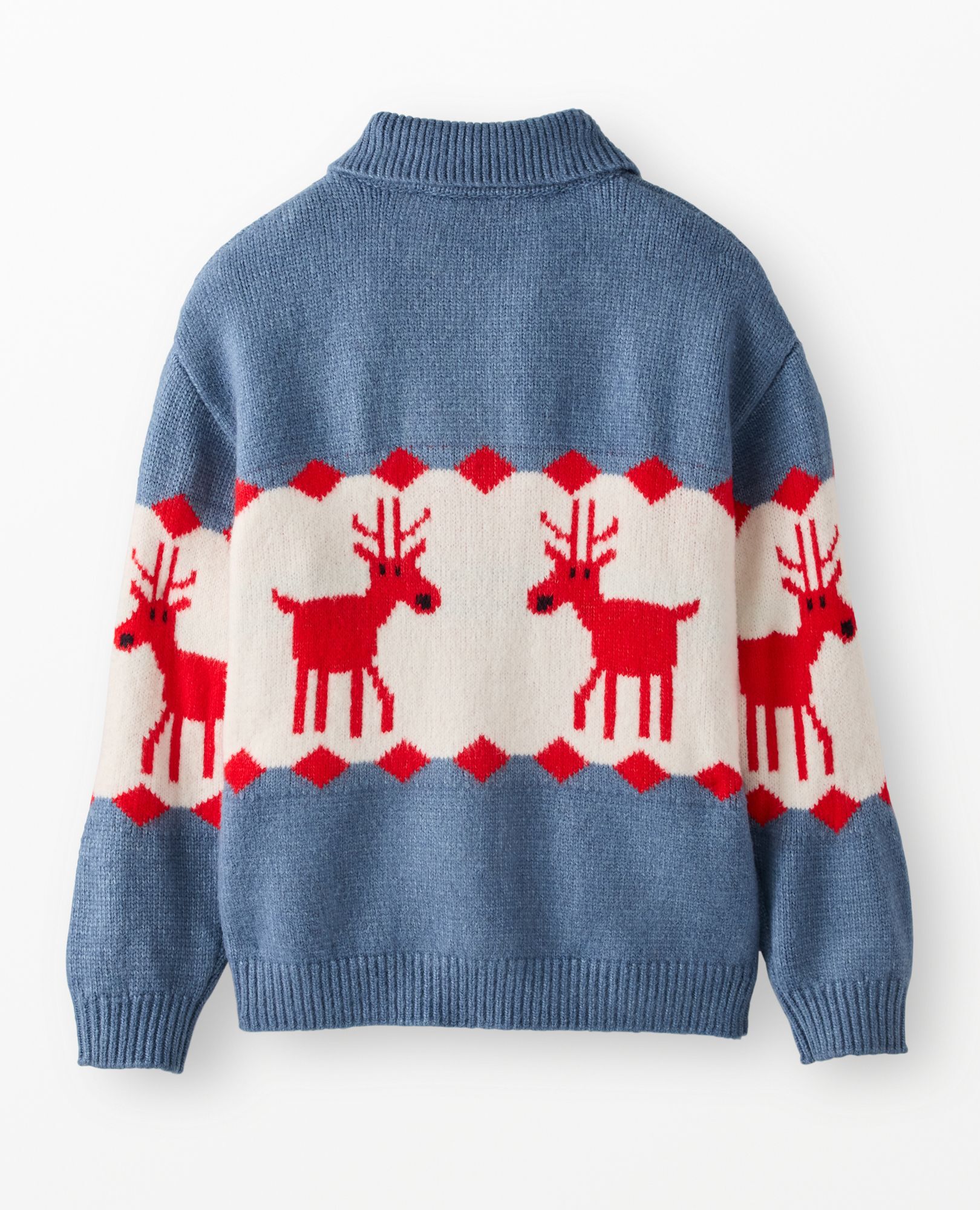 Women's Dear Deer Cardigan in Dear Deer on Blue - main