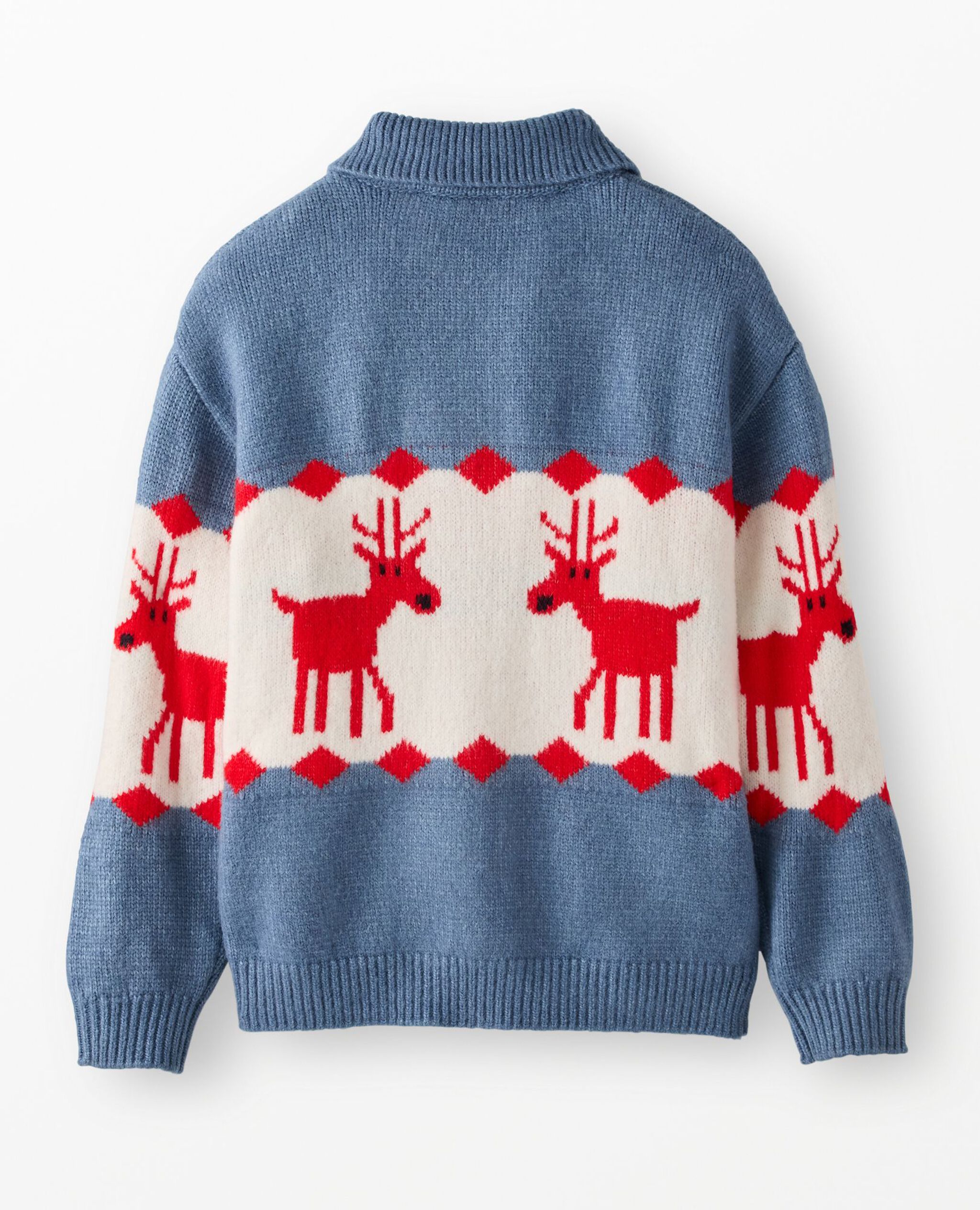 Women's Dear Deer Cardigan in Dear Deer on Blue - main