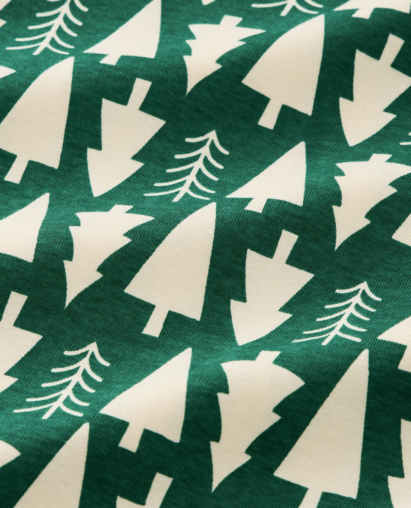 Adult Holiday Long John Pajama Top in Winter Green - main