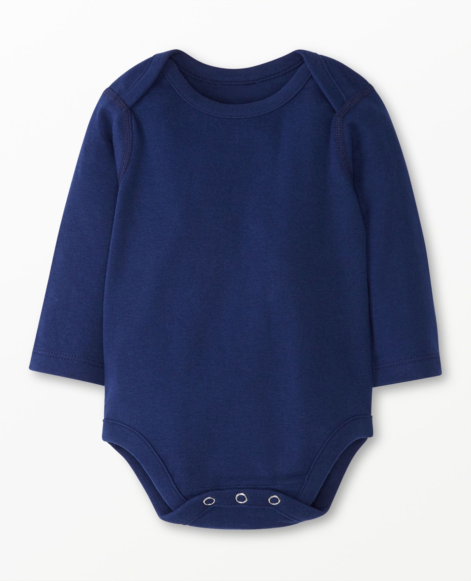 Baby Long Sleeve Bodysuit in Navy Blue - main