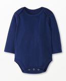 Baby Long Sleeve Bodysuit in Navy Blue - main