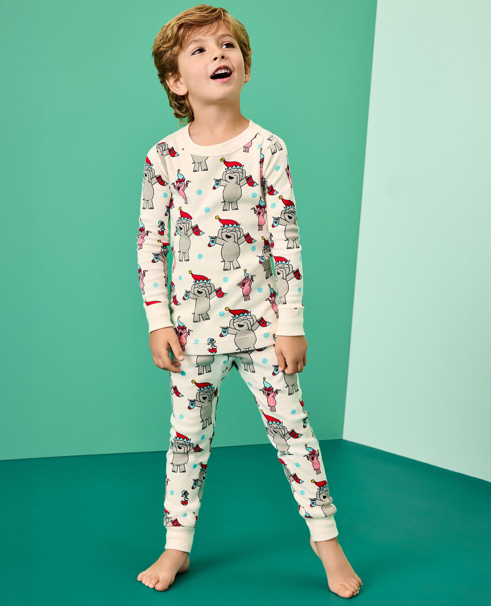 Elephant & Piggie Holiday HannaJams⢠Pajama Set in Hidden Pigeon Holiday - main