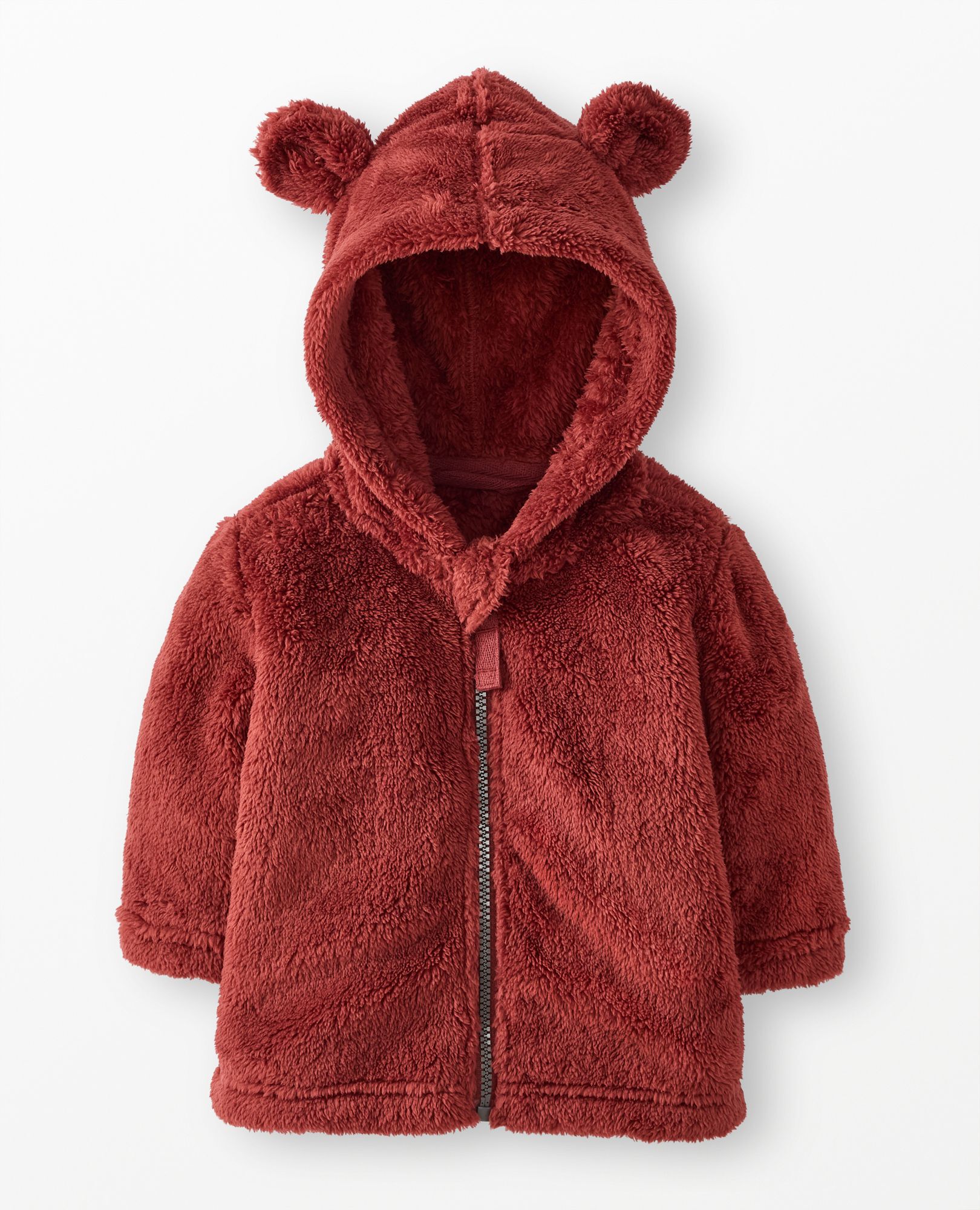 Baby Marshmallow Fleece Jacket in Madder Brown - main