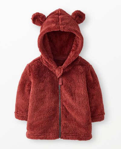 Baby Marshmallow Fleece Jacket in Madder Brown - main