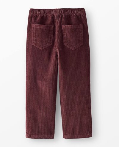 Corduroy Pull-On Pants in Eggplant - main