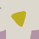 Sleeveless Drop Waist Peplum Dress in Ecru Flowers on Purple - swatch