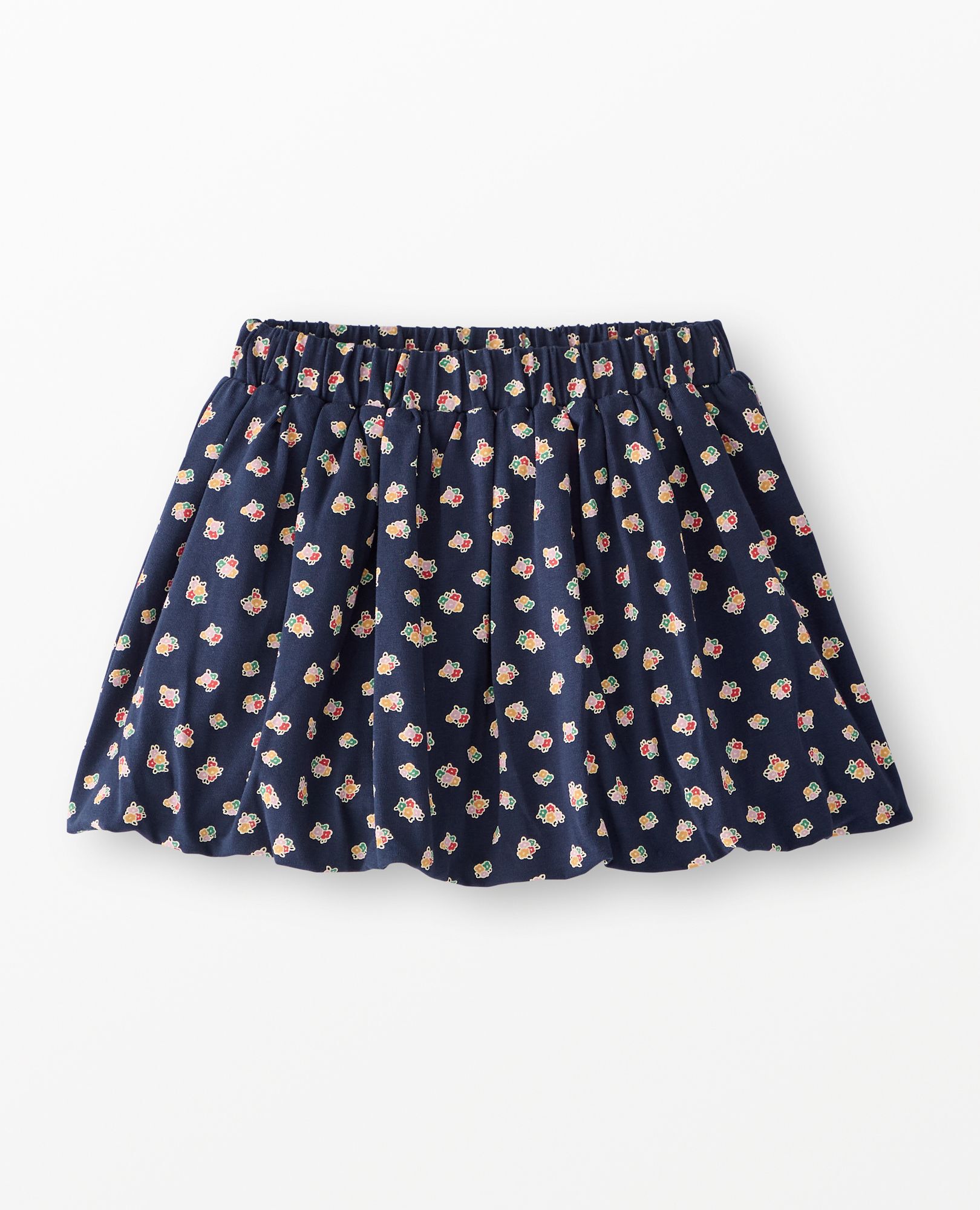 Bubble Skirt in Flower Bunch on Navy - main