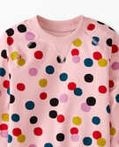 Print Crewneck Sweatshirt In French Terry in Petal Pink - main