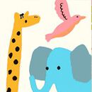 Baby Tunic Top & Shorts Set in Jungle Animals on Ecru - swatch