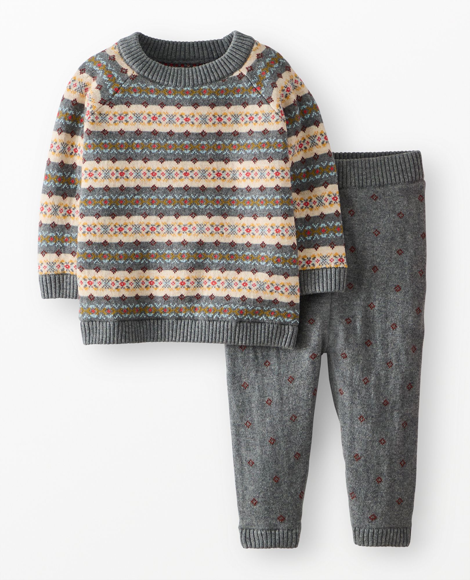 Baby Holiday Sweater Set in Holiday Fairisle - main