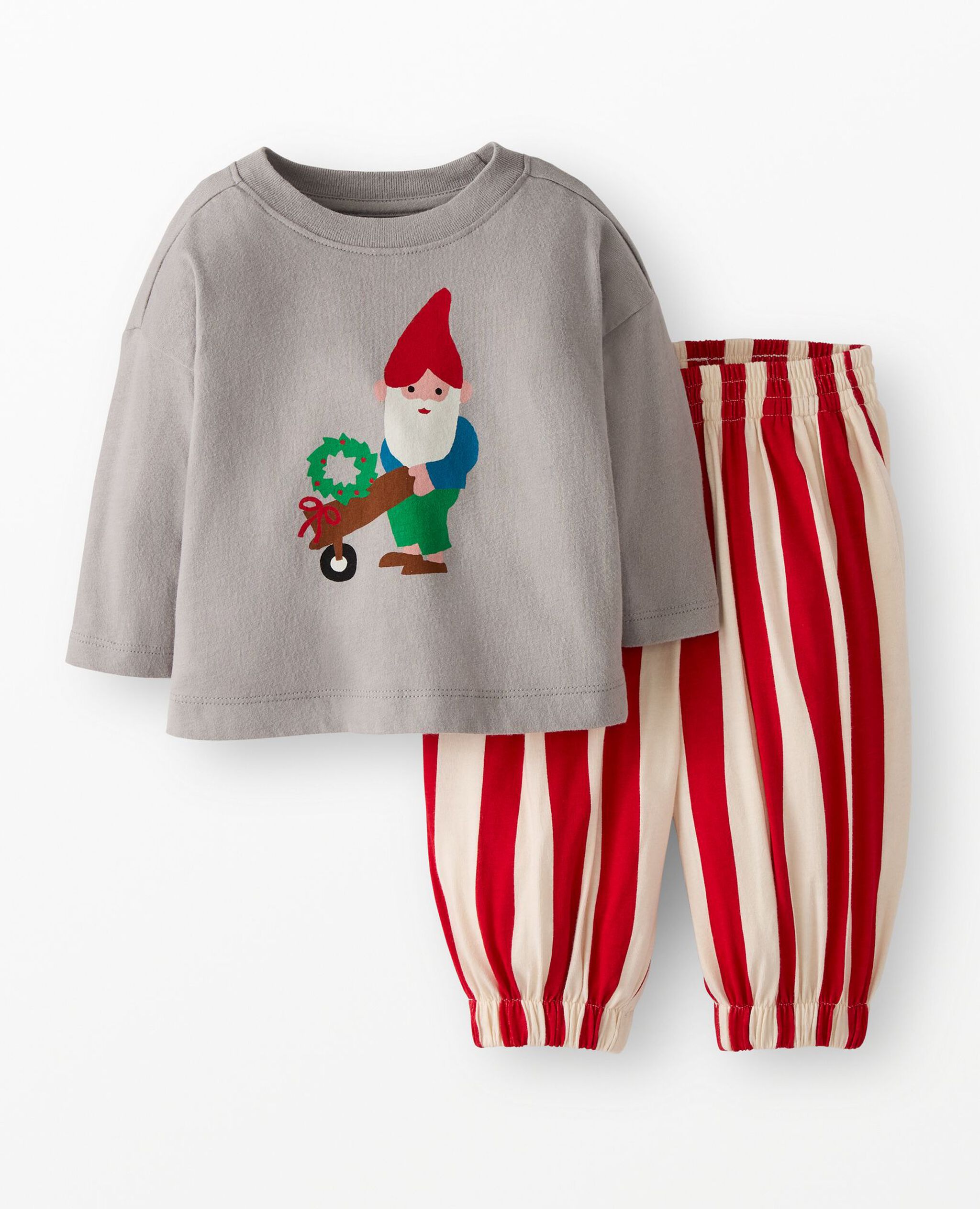 Baby Holiday Long Sleeve Graphic T-Shirt & Pants Set in Little Helper - main