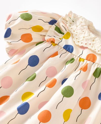 Baby Balloon Sleeve Poplin Dress & Bloomers Set in Happy Balloons - main