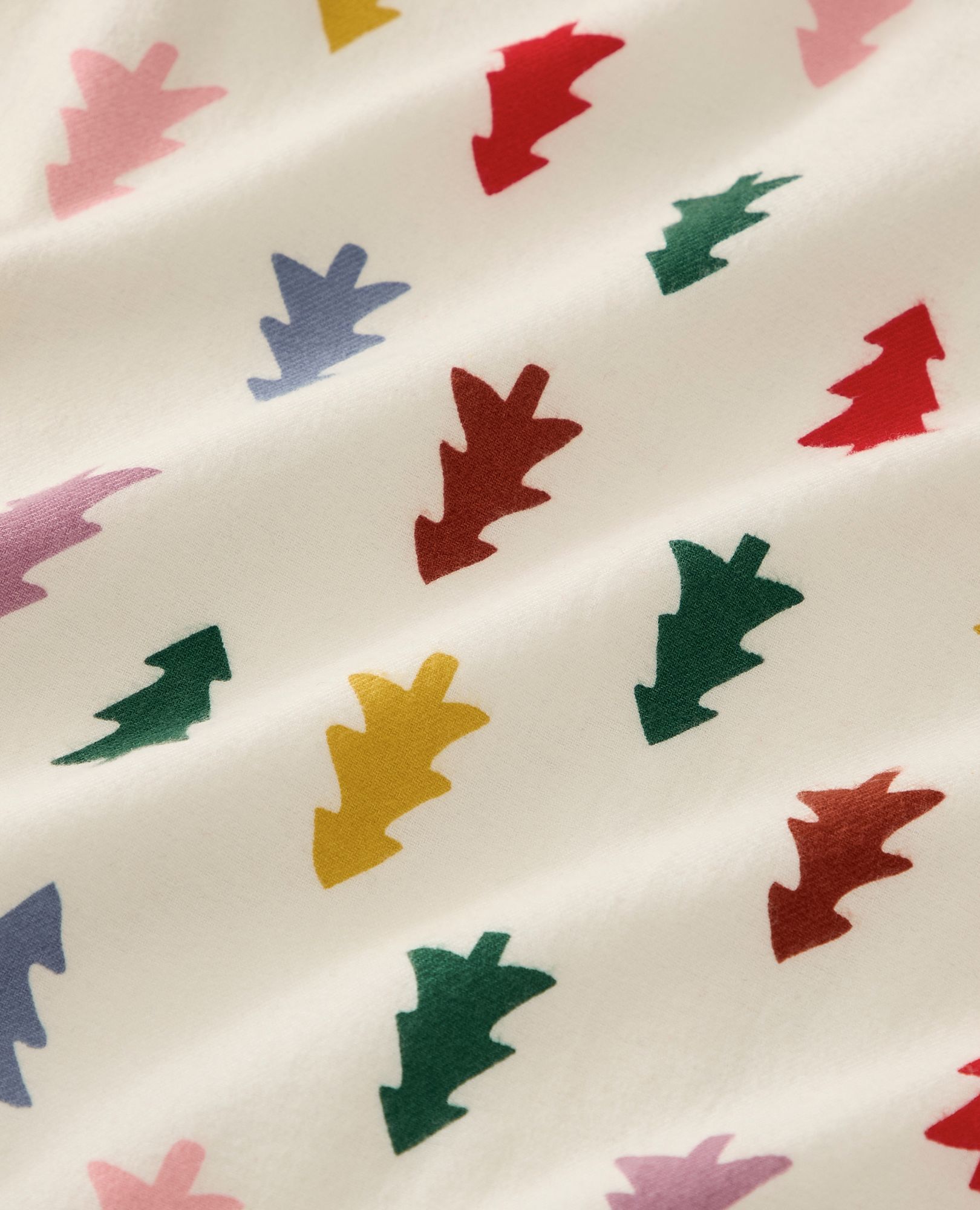 Adult Holiday Flannel Pajama Pants in Festive Forest on Ecru - main