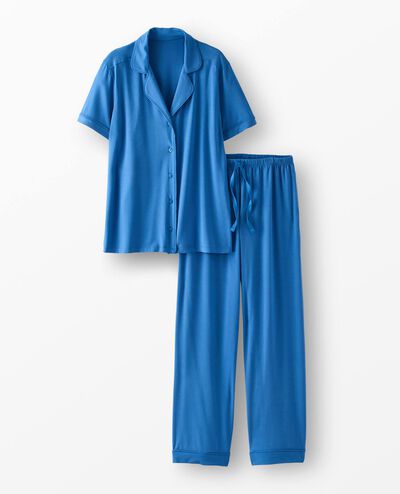Women's Short Sleeve HannaSoft™ Pajama Set in Shadow Blue - main