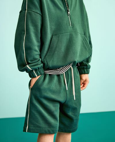 Oversized French Terry Shorts in Malachite - main
