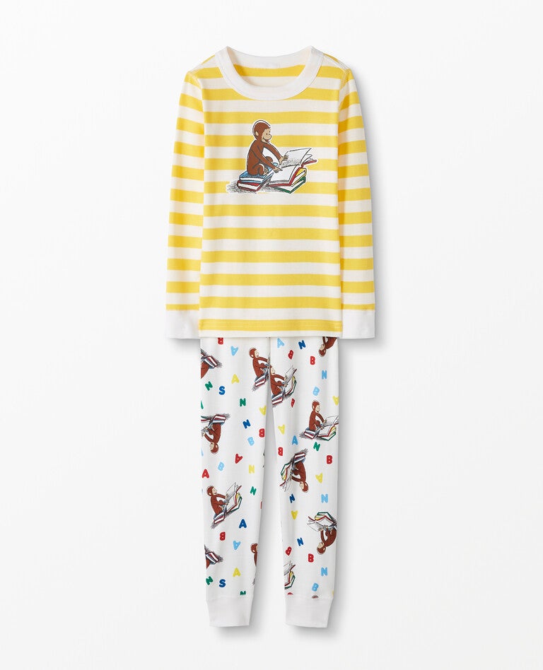 Curious George Long John Pajamas In Organic Cotton Hanna Andersson
