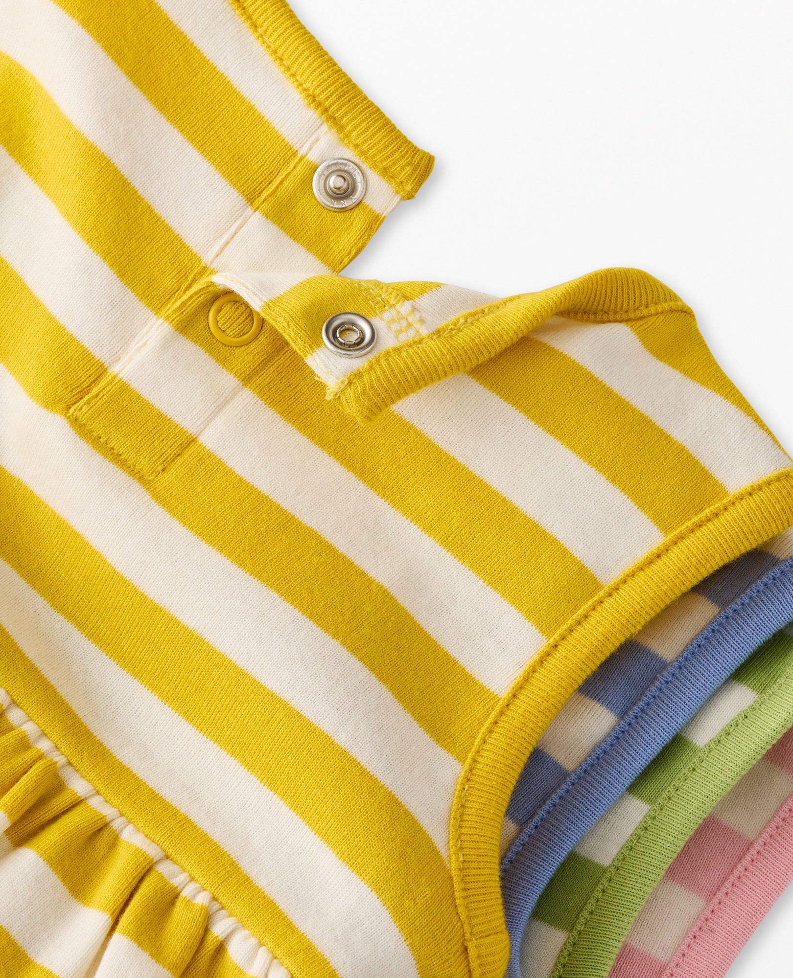 Baby Sleeveless Skirted Bodysuit in Ecru/Sulfur Yellow - main