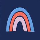 Long Sleeve Skater Dress with Pockets in Magical Rainbows - swatch