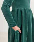 Velour Skater Dress in Juniper - main