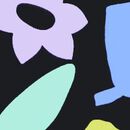 Two-Piece Swimsuit in Florals on Black - swatch