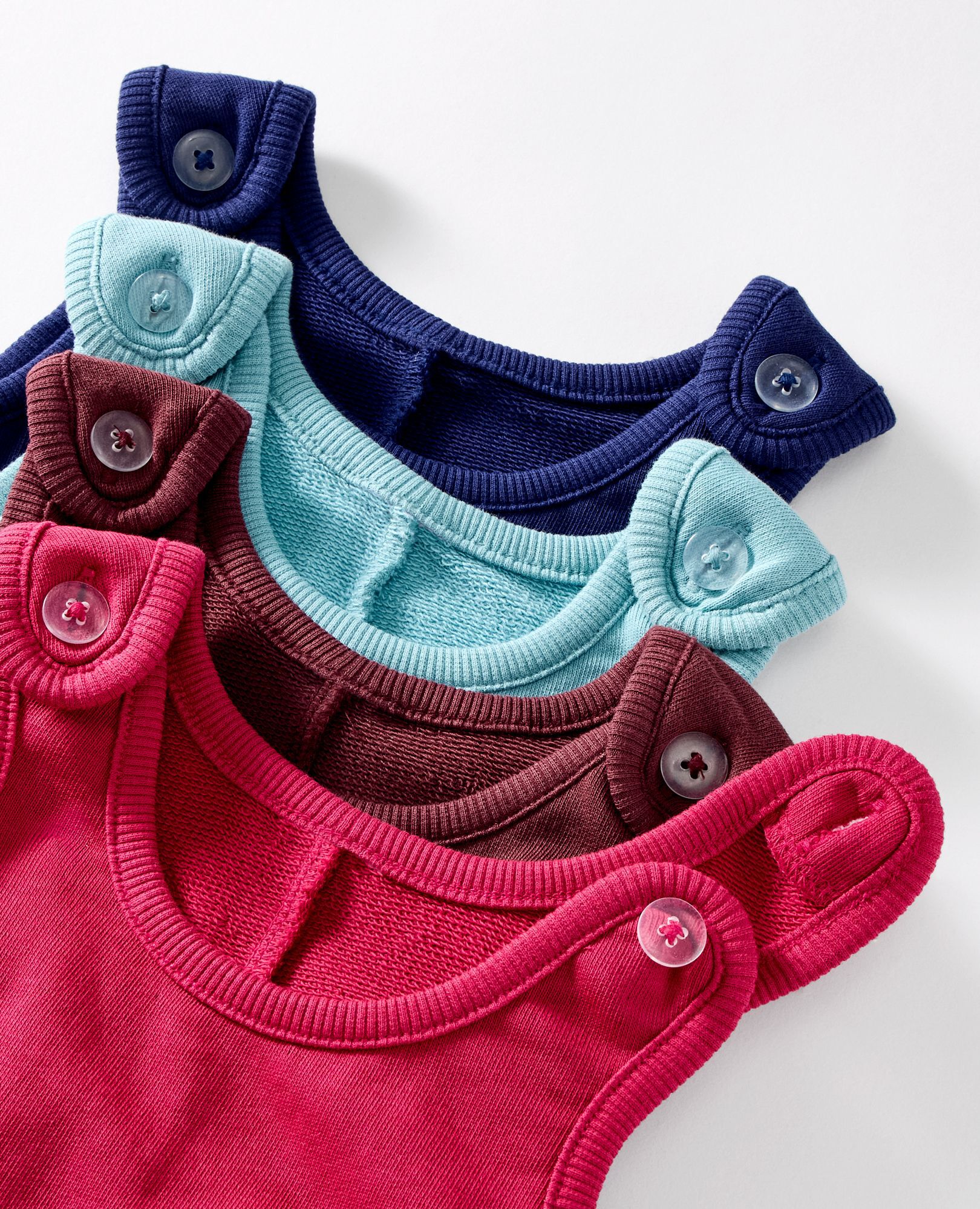 Baby French Terry Overalls in Cameo Blue - main