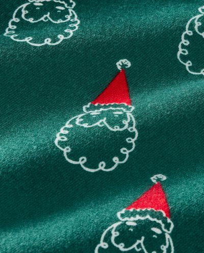 Holiday Flannel Pajama Set in Santa on Malachite - main
