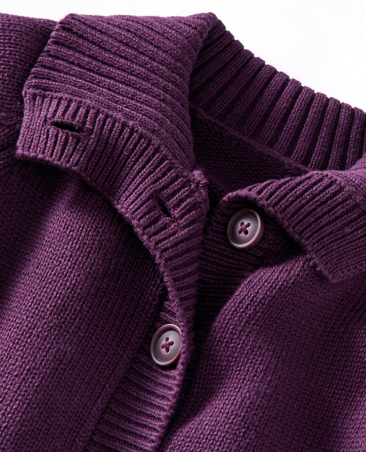 Collared Unicorn Cardigan in Magical Unicorn on Currant Purple - main