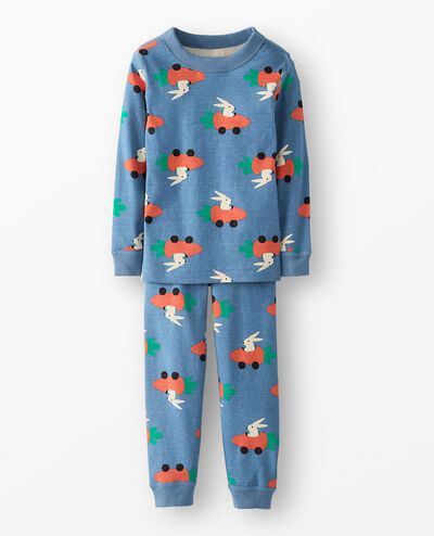 Easter HannaJams™ Pajama Set in Carrot Cars on Blue - main