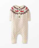 Baby Holiday Romper In Combed Cotton in Dear Deer - main