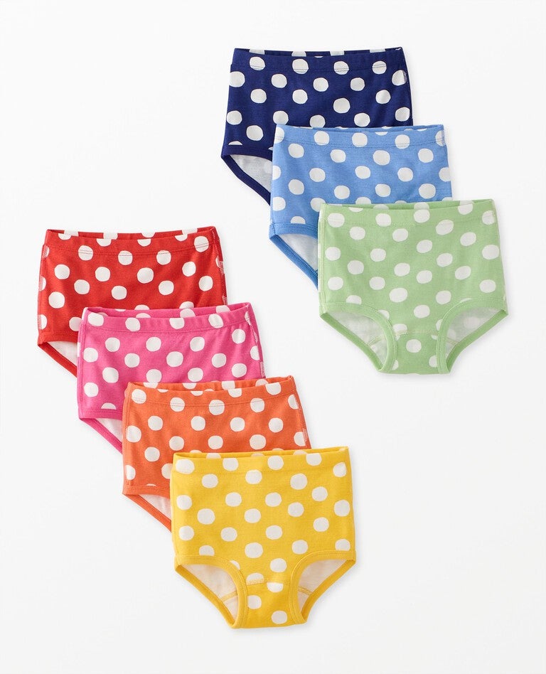 7-Pack Organic Cotton Classic Underwear in Girls Polka Dot Pack - main