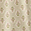 Women's Holiday Long Sleeve Waffle Henley Pajama Set in Winter Floral on Ecru - swatch