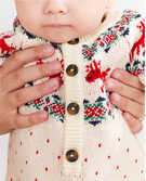 Baby Sweater Romper in Ecru - main