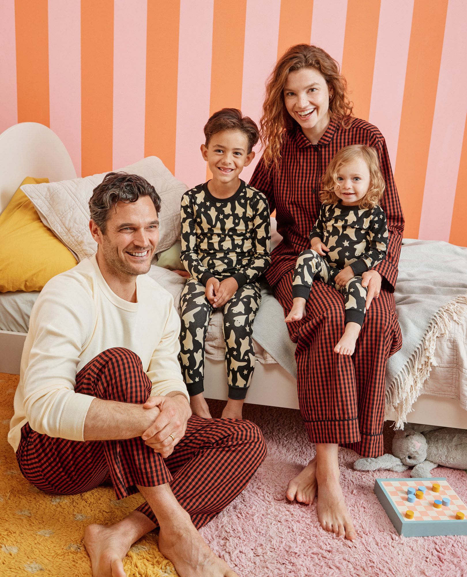 Women's Poplin Patch Pocket Pajama Set in Amber Wood Gingham - main