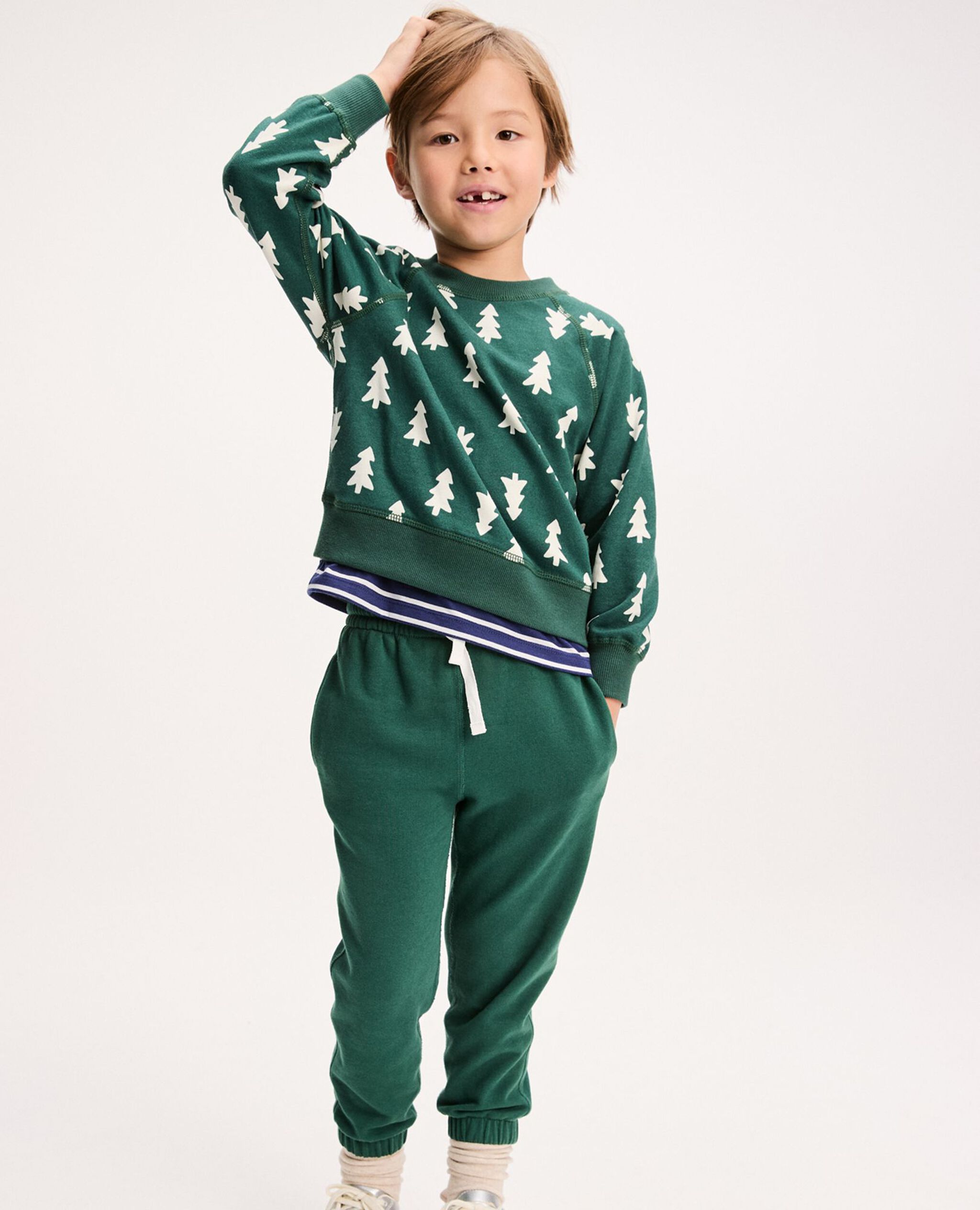 French Terry Sweatpants in Malachite - main