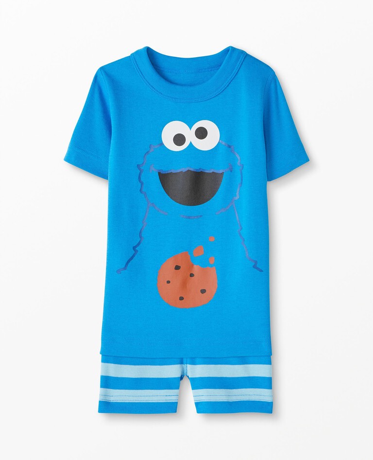 Sesame Street Short John Pajama Set in Cookie Monster - main