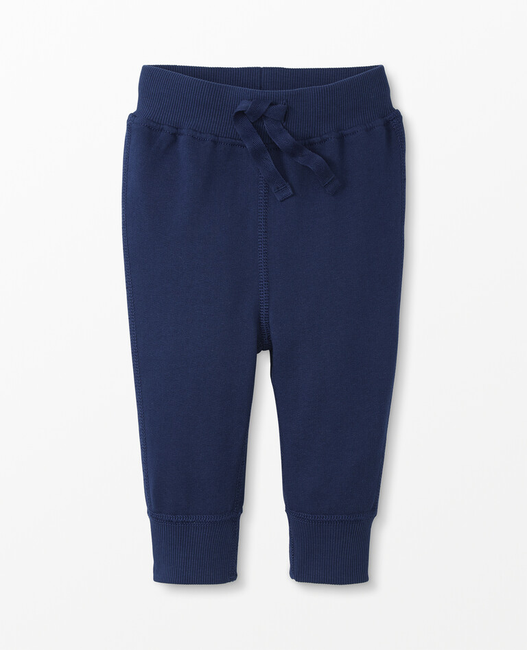 Baby Sweatpants In Organic French Terry in Navy Blue - main