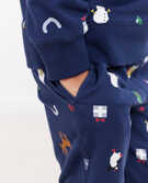 Print Sweatpants In French Terry in Navy Blue - main
