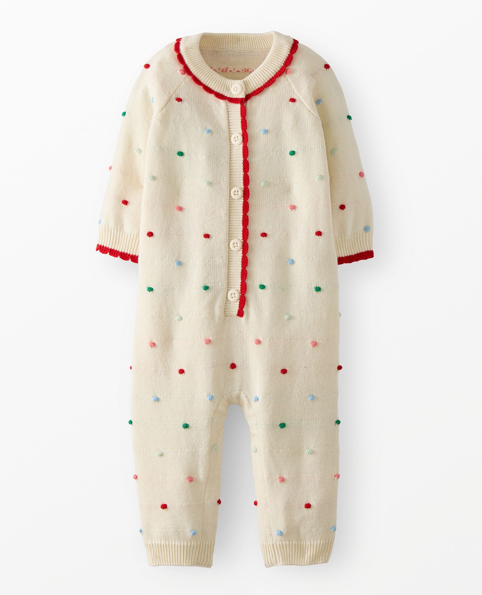 Baby Confetti Sweater Romper in Multi Dot - main