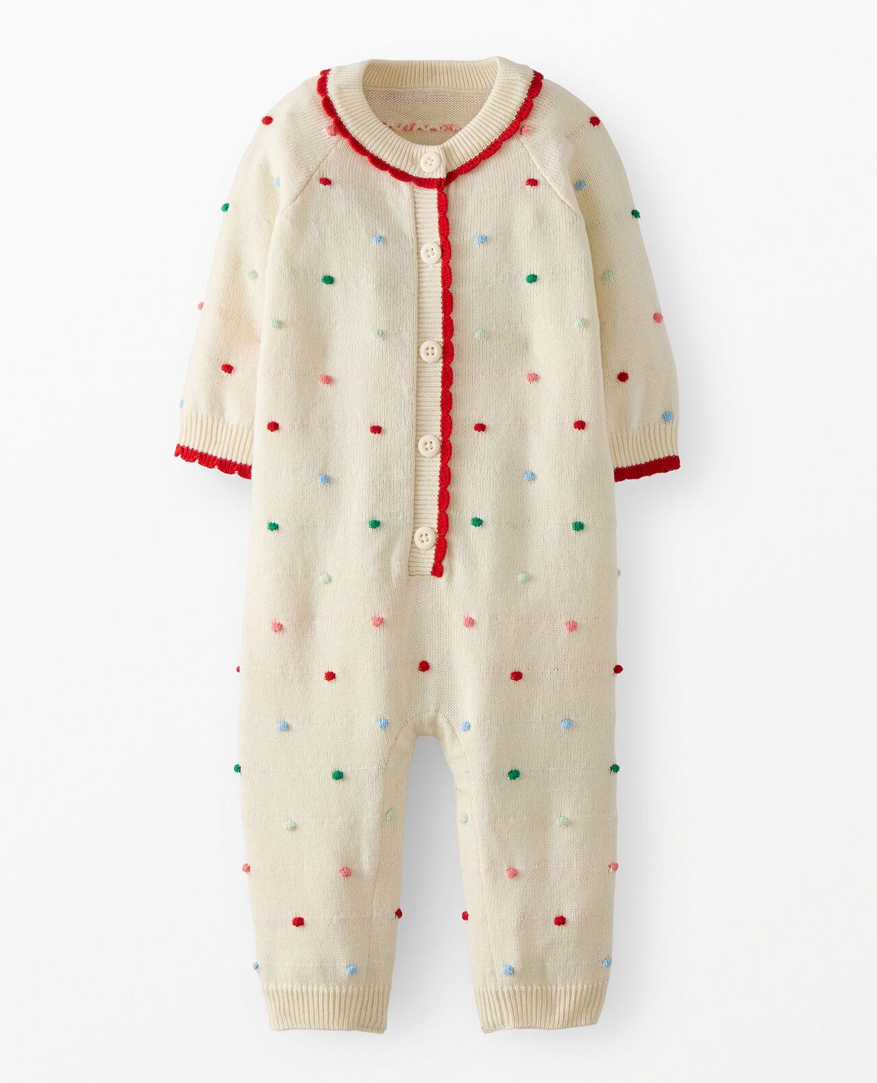 Baby Confetti Sweater Romper in Multi Dot - main