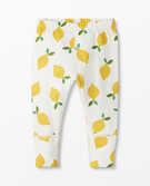 Baby Wiggle Pants In Organic Cotton in Lemonade In White - main